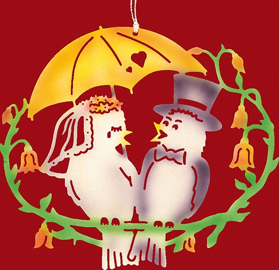 Taulin Fensterbild Vogelhochzeit