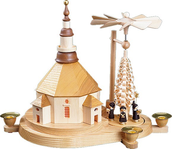 Richard Gläser Pyramide Kurrende mit Seiffener Kirche