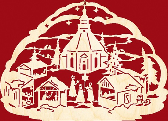 Taulin Fensterbild Seiffener Weihnachtsmarkt
