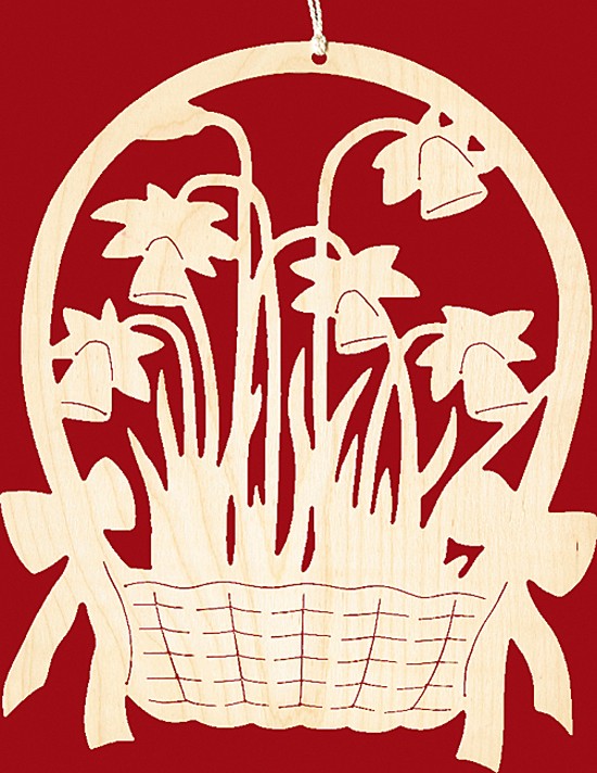 Taulin Fensterbild Ostern Narzissenkorb