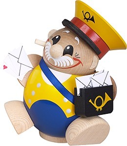 Seiffener Volkskunst eG Kugelräucherfigur Postbote