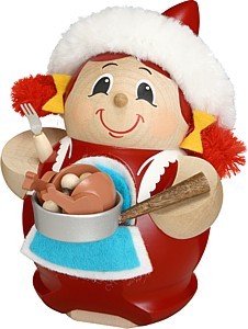 Seiffener Volkskunst eG Kugelräucherfigur Frau Nikolaus mit Gans