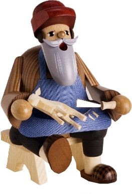 KWO Räuchermännchen Holzschnitzer -die Bärtigen-