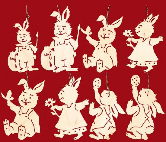 Taulin Baumbehang, Hasenfamilie - 8teilig