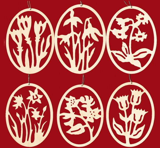 Taulin Baumbehang mit Frühlingsblumendekor, 6er Set