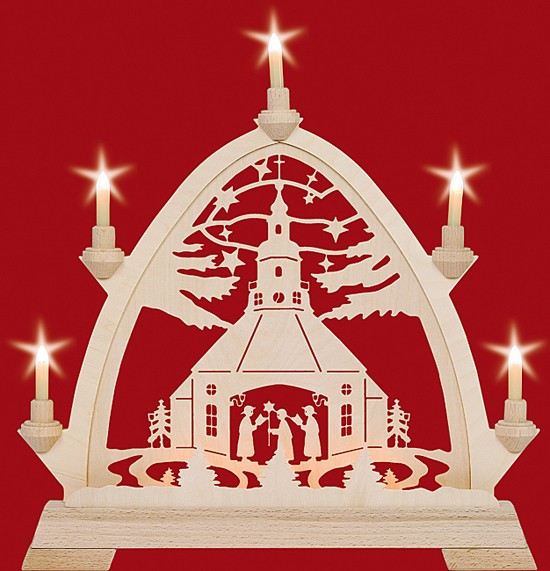 Taulin Kleine gotische elektr. Bögen Seiffener Kirche. 