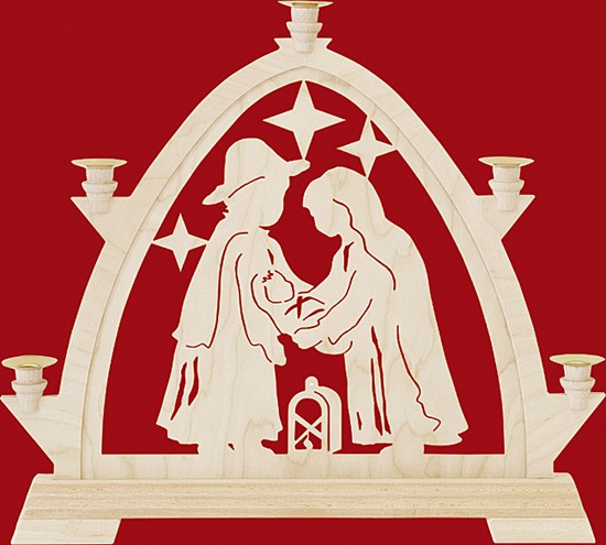 Taulin Kleine gotische Bögen für Wachskerzen Christgeburt