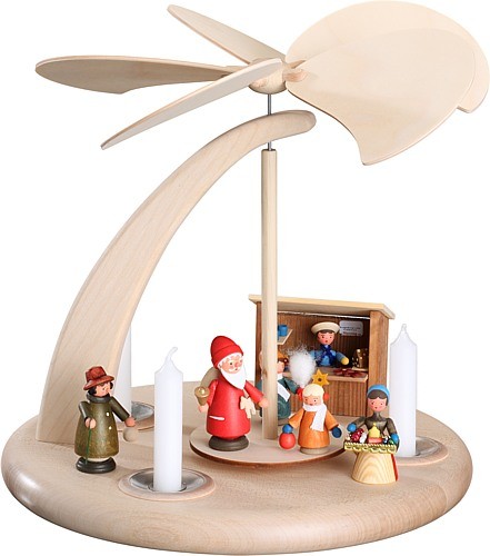 Seiffener Volkskunst Bogenpyramide gross, Weihnachtsmarkt