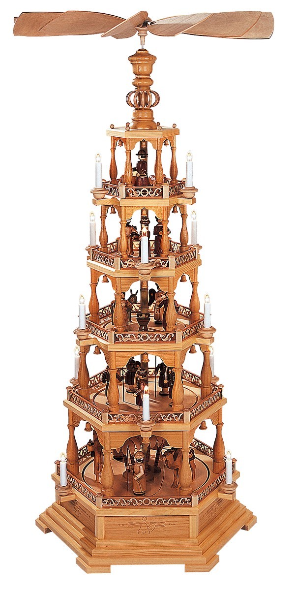 Kleinkunst Müller Pyramide heilige Geschichte 5-stöckig natur