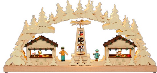 Richard Glässer Schwibbogen Weihnachtsmarkt 220 V