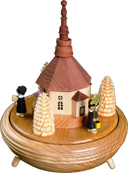 Richard Glässer Spieldose Kurrende und Seiffener Kirche