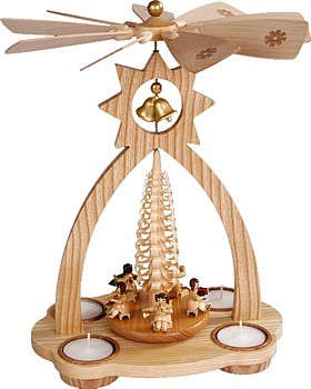 Richard Glässer Glockenpyramide für Teelichte, Engel