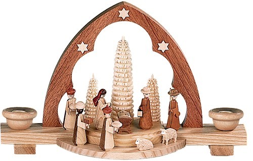 Kleinkunst Müller Schwibbogen Christi Geburt, natur