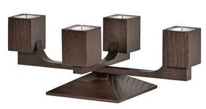 KWO Adventsleuchter Varius, Mooreiche