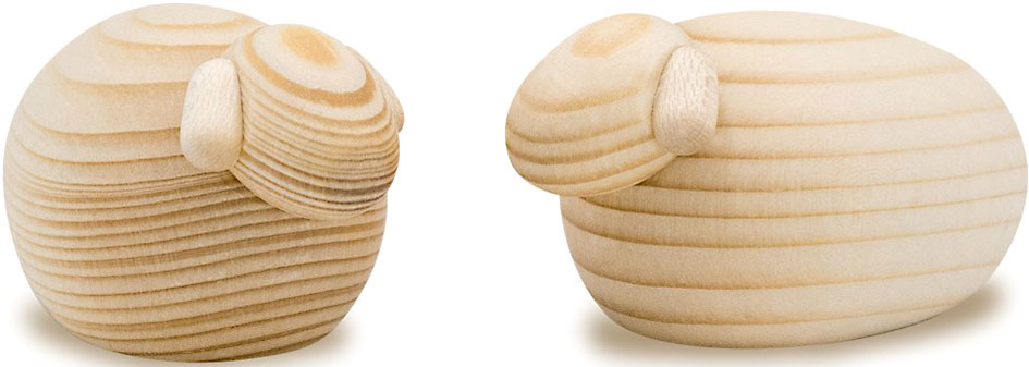 Björn Köhler Lamm, 2er Set, groß - natur