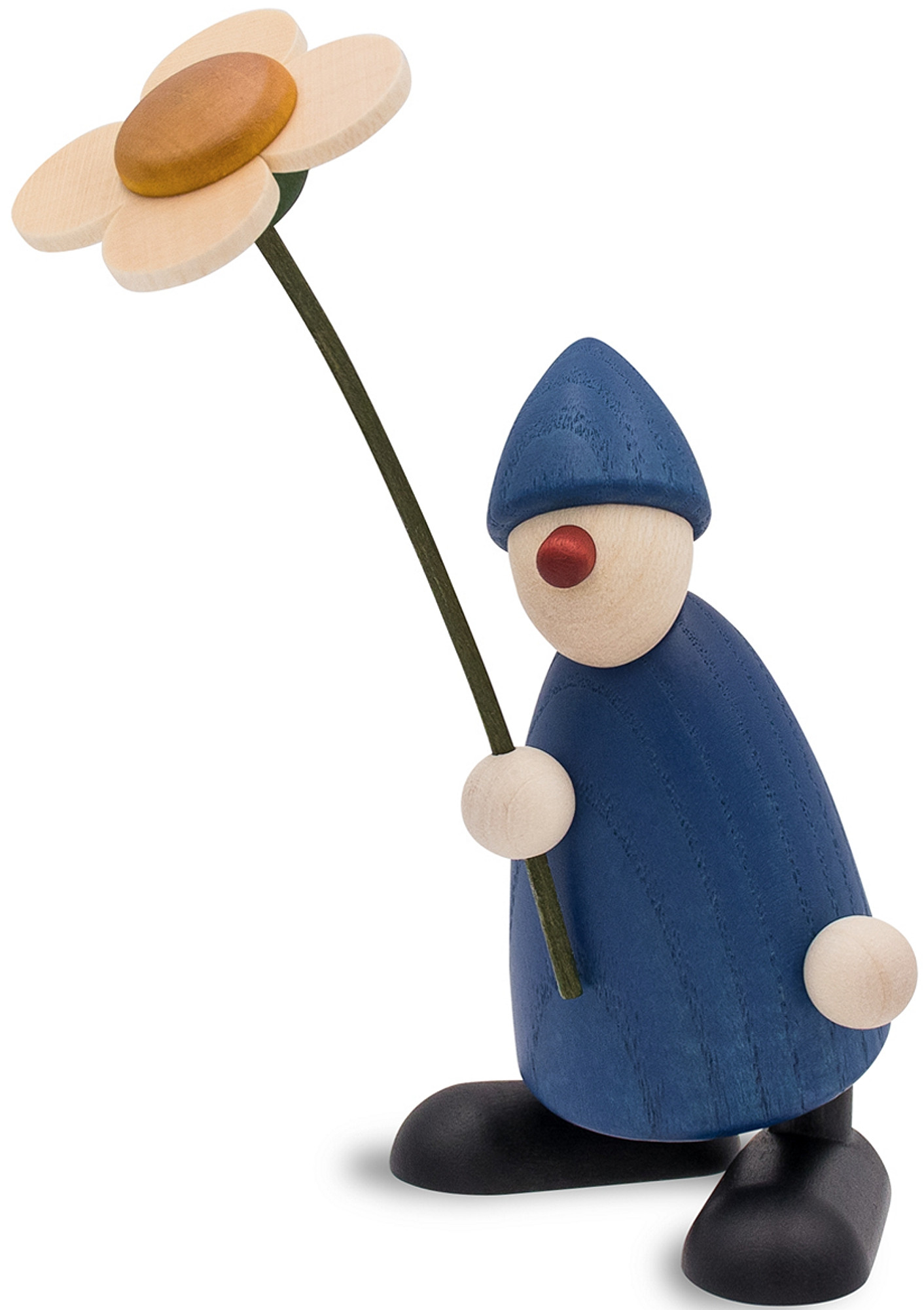 Björn Köhler Gratulant Paule mit Blume, gratulierend, blau