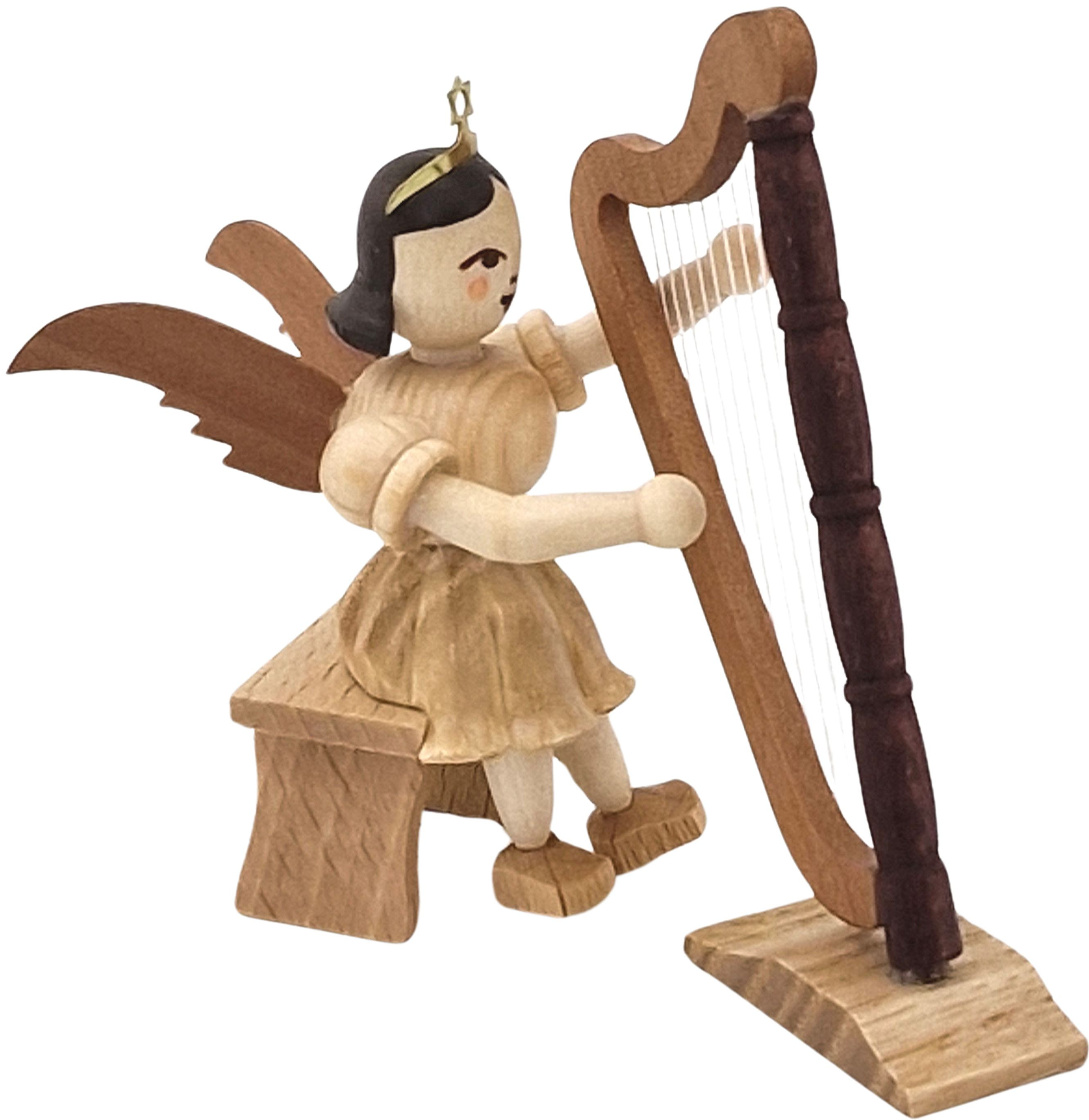 Blank Kurzrockengel mit Harfe, sitzend