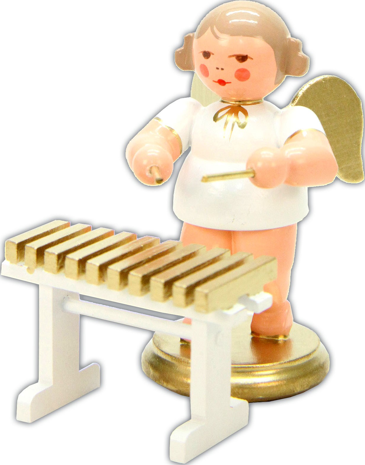 Christian Ulbricht Engel mit Xylophon, weiß/gold