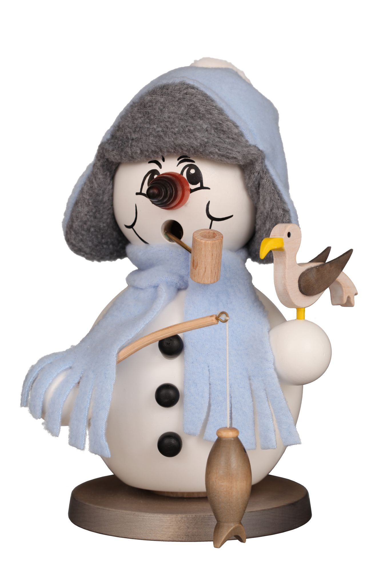 Räuchermann Schneemann Eisangler