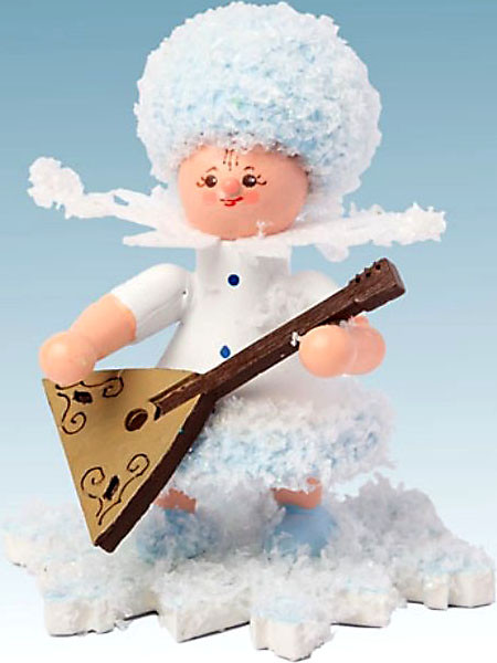 Drechslerei Kuhnert Schneeflöckchen mit Balalaika