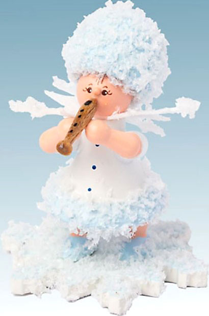 Drechslerei Kuhnert Schneeflöckchen mit Flöte