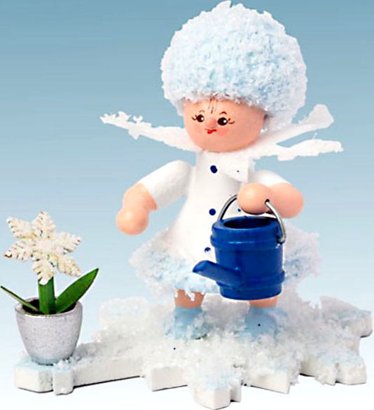 Drechslerei Kuhnert Schneeflöckchen mit Gießkanne