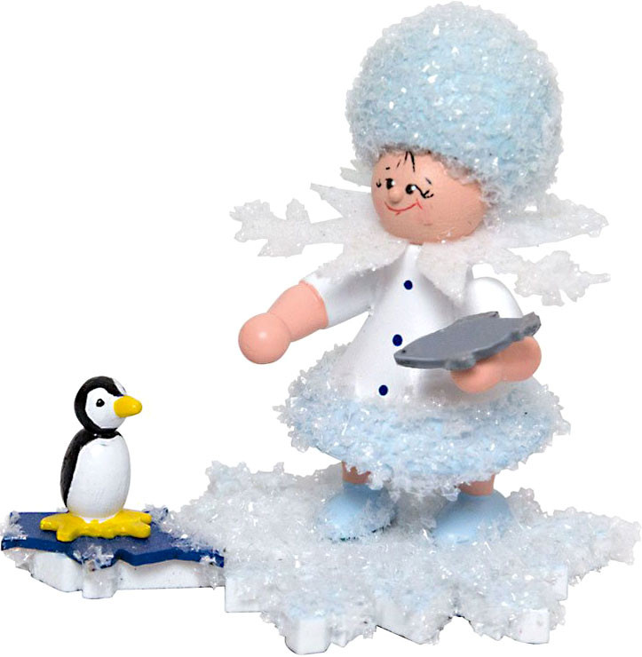 Drechslerei Kuhnert Schneeflöckchen mit Pinguin