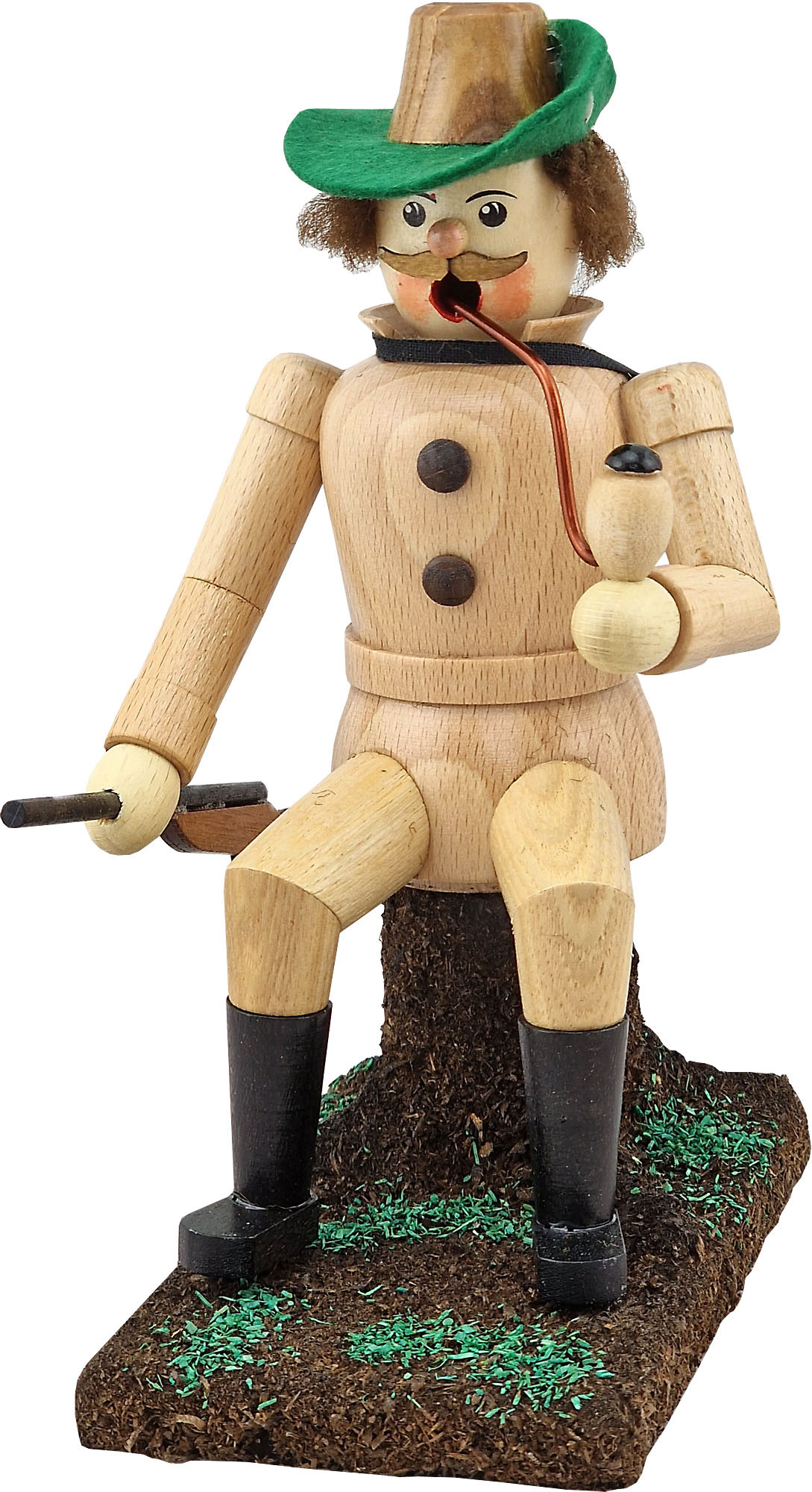 Hänel Räuchermännchen Förster- sitzend, natur