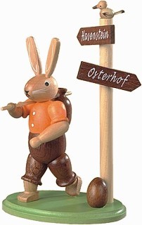 Kleinkunst Müller Hase Wander am Wegweiser