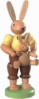 Kleinkunst Müller Hasenvater mit Kind