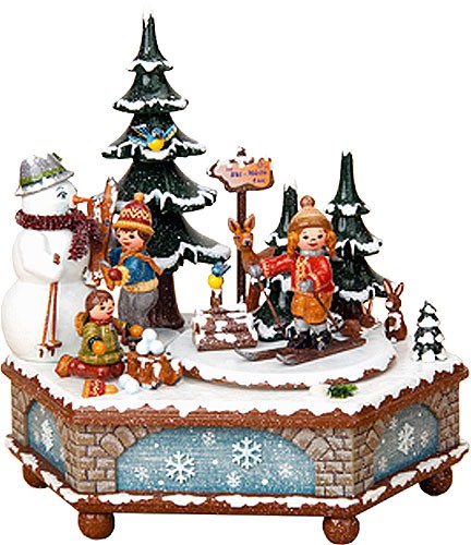 Hubrig Volkskunst Spieldose Winterzeit