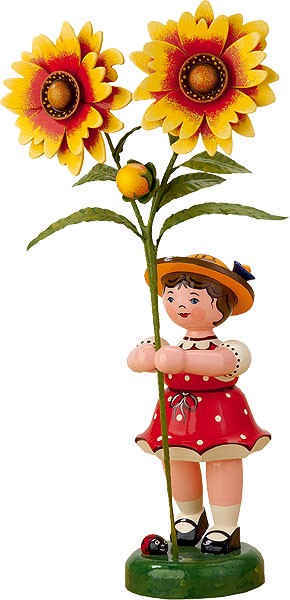 Hubrig Volkskunst Blumenkind - Mädchen - Kokadenblume