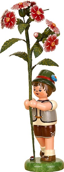 Hubrig Volkskunst Blumenkind - Junge mit Buschnelke