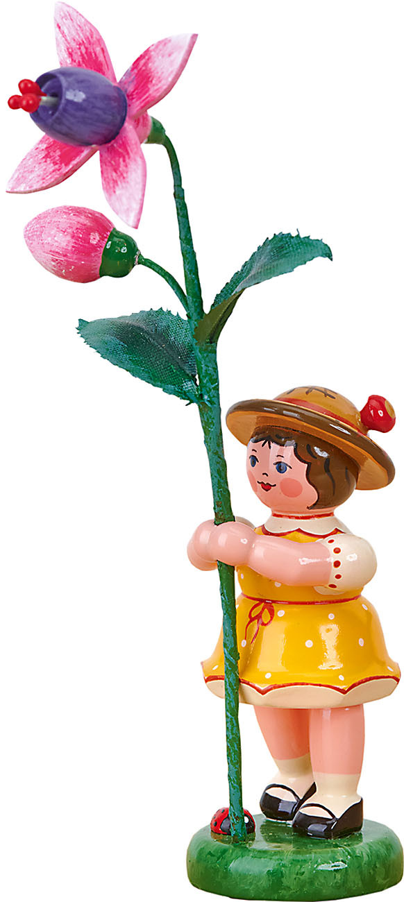 Hubrig Volkskunst Blumenkind - Mädchen mit Fuchsie