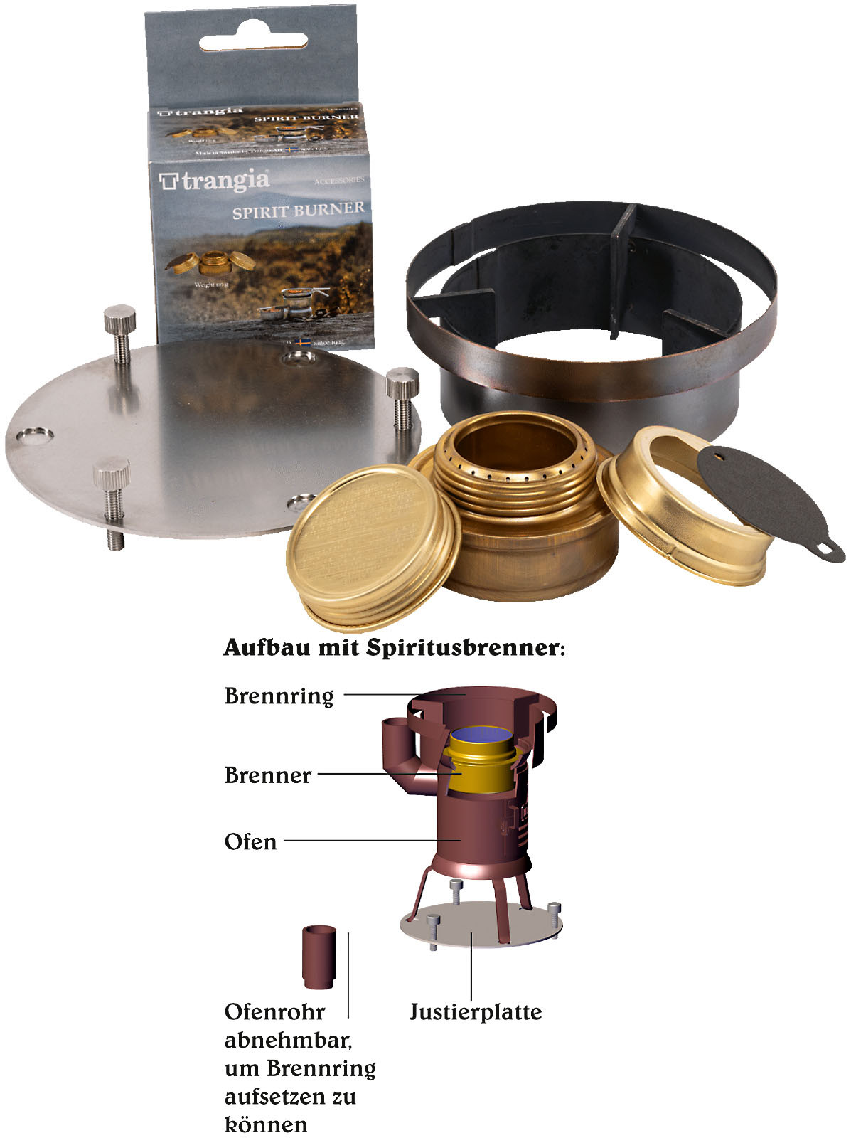 HUSS Brennerset für klaanes Tisch-HUSS'L, natur