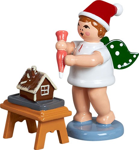 Ellmann Weihnachtsengel mit Tortenspritze und Pfefferkuchenhaus, mit Mütze