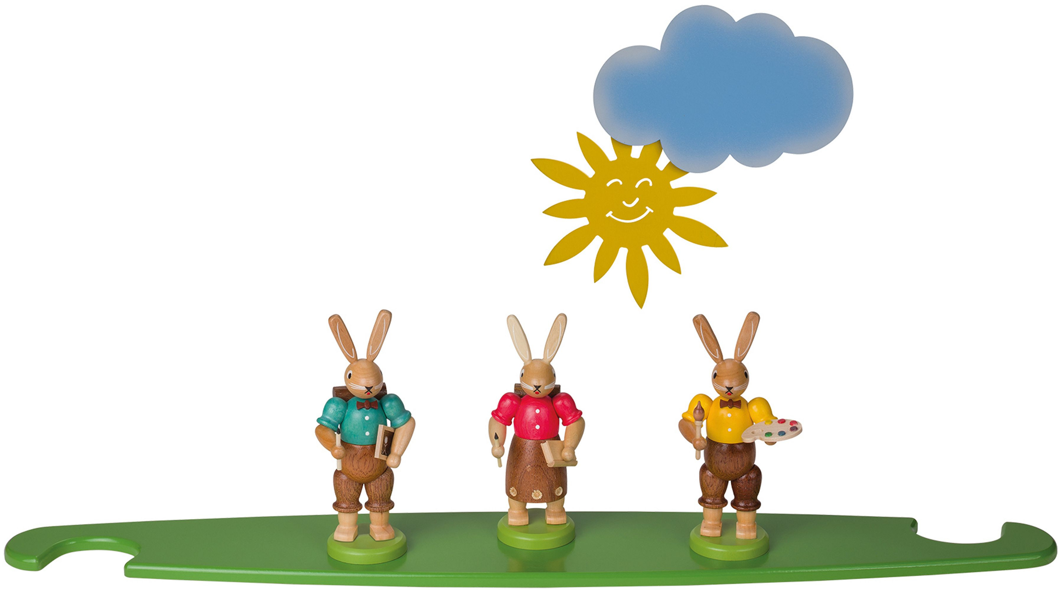 Motivplattform für Moderne Lichterspitze - Hasen, farbig