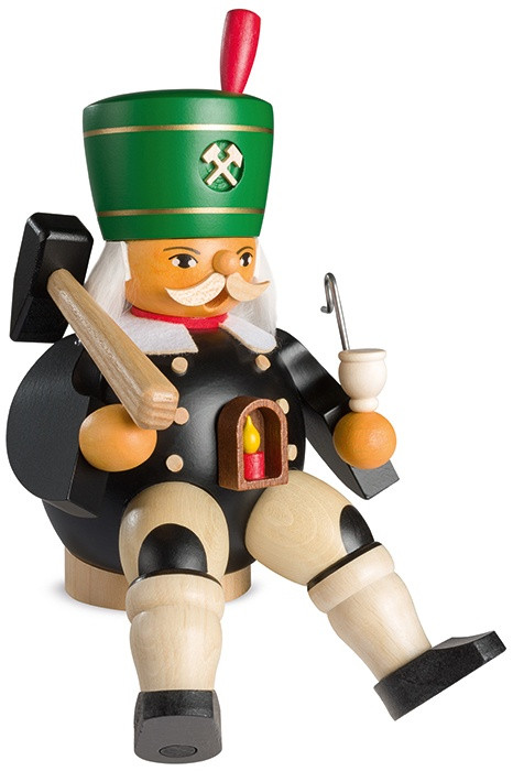 Kleinkunst Müller Räuchermann sitzend bergmann Hauer