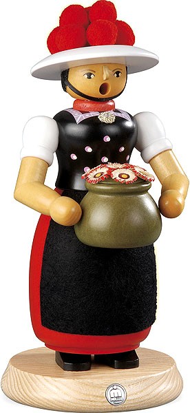 Kleinkunst Müller Räucherfrau Schwarzwaldmädchen, groß
