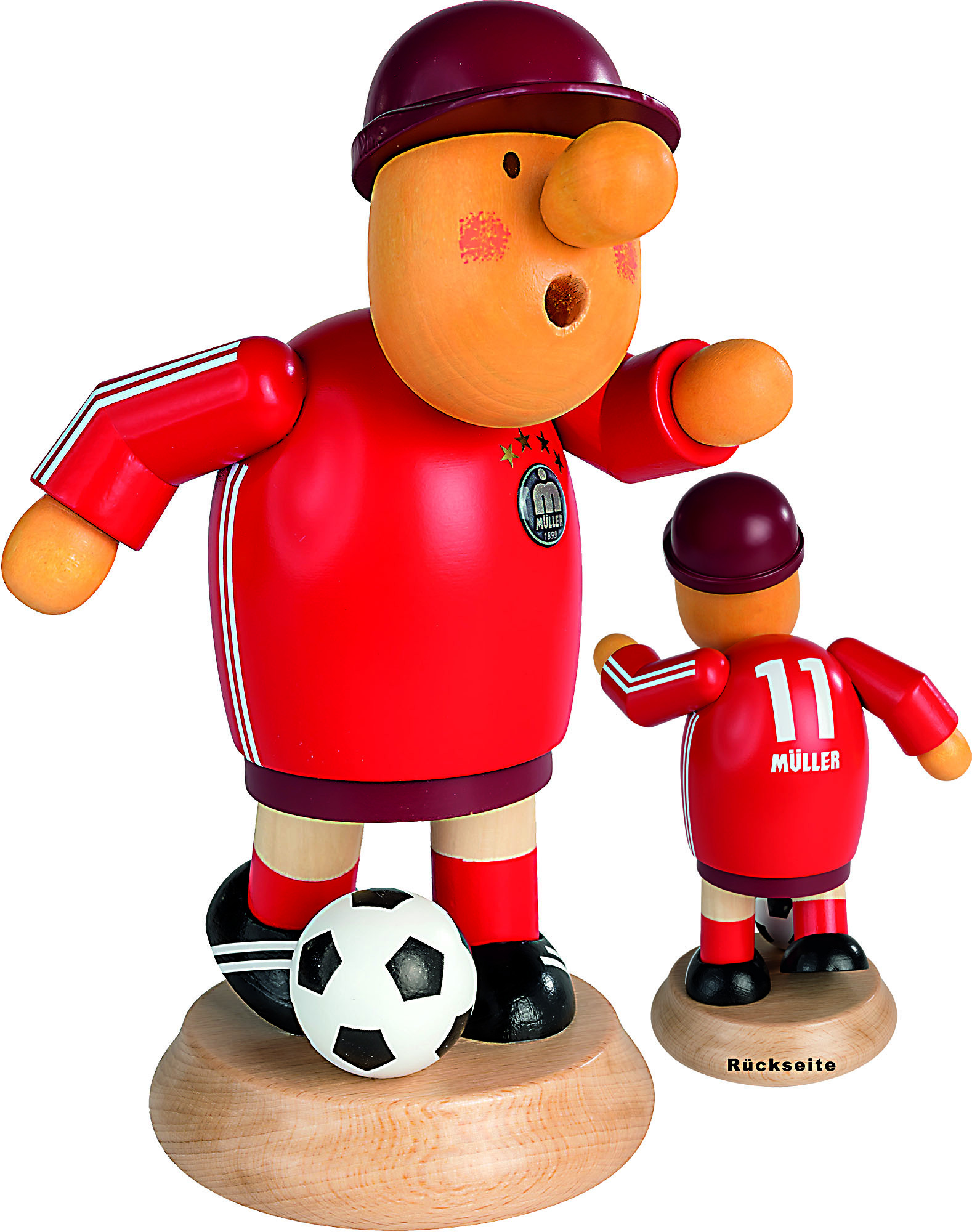 Kleinkunst Müller Räuchermann Müllerchen Fußballer