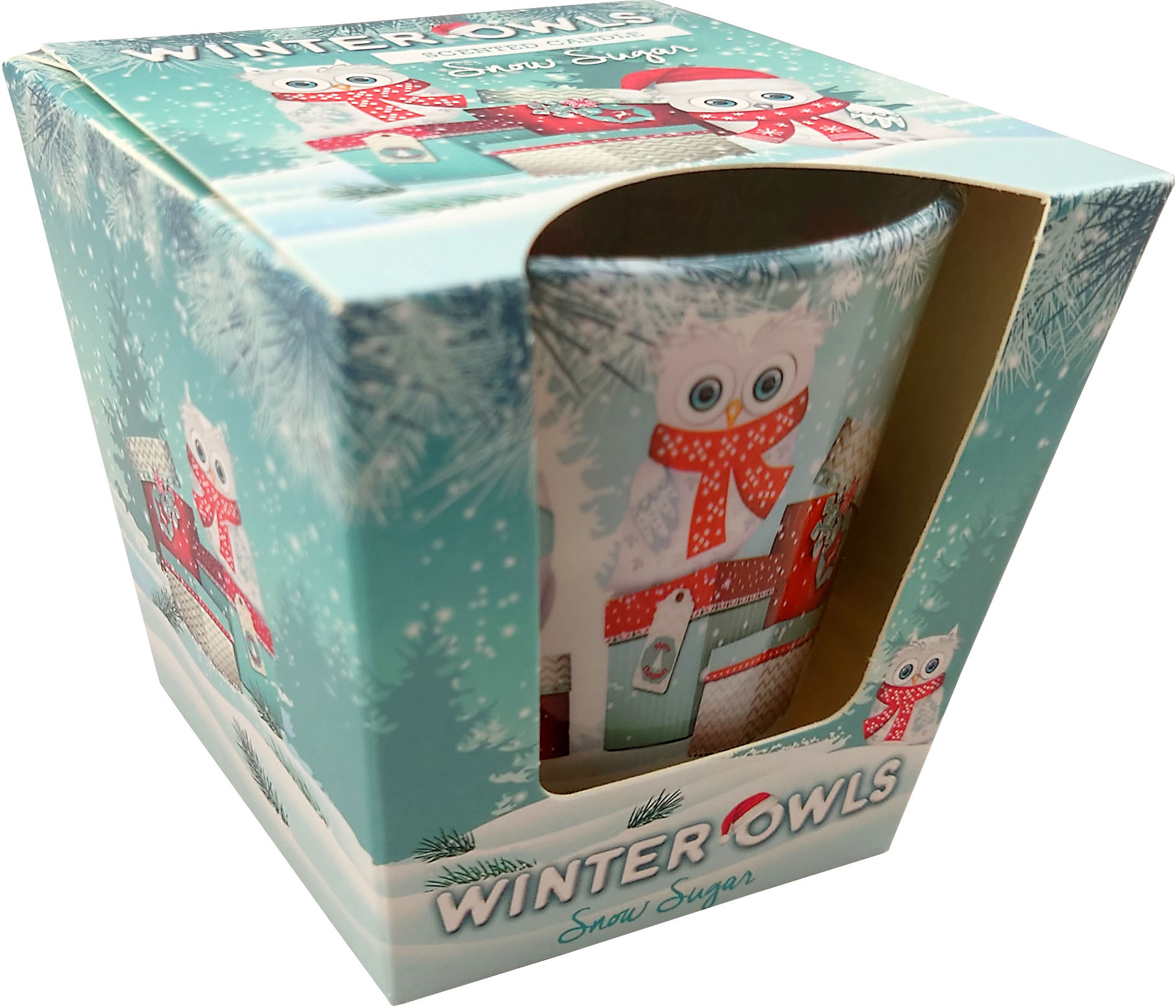 KNOX Duftkerze im Glas, Winter Owls - Snow Sugar