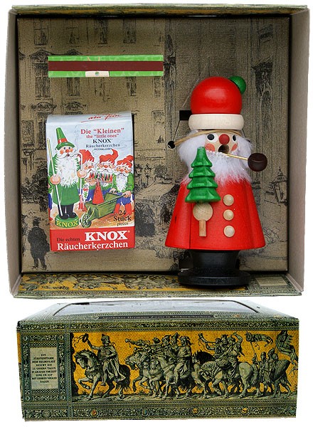Knox Räuchermann Weihnachtsmann im Geschenkkarton