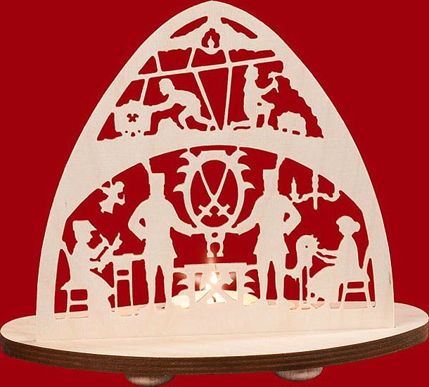 Taulin Teelichtleuchter Erzgebirge - oval