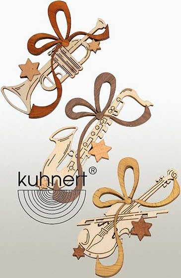 Drechslerei Kuhnert Baumschmuck Instrumente