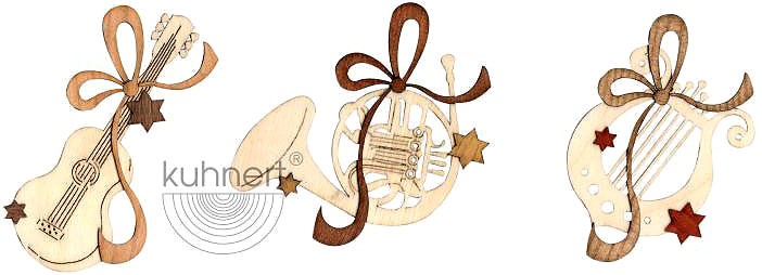 Drechslerei Kuhnert Baumschmuck Instrumente II