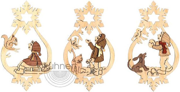 Drechslerei Kuhnert Baumschmuck Winterkinder