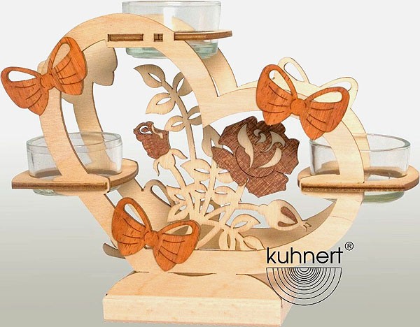 Drechslerei Kuhnert Blütenkranz Herzform