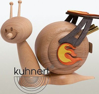 Drechslerei Kuhnert Räucherfigur Rennschnecke