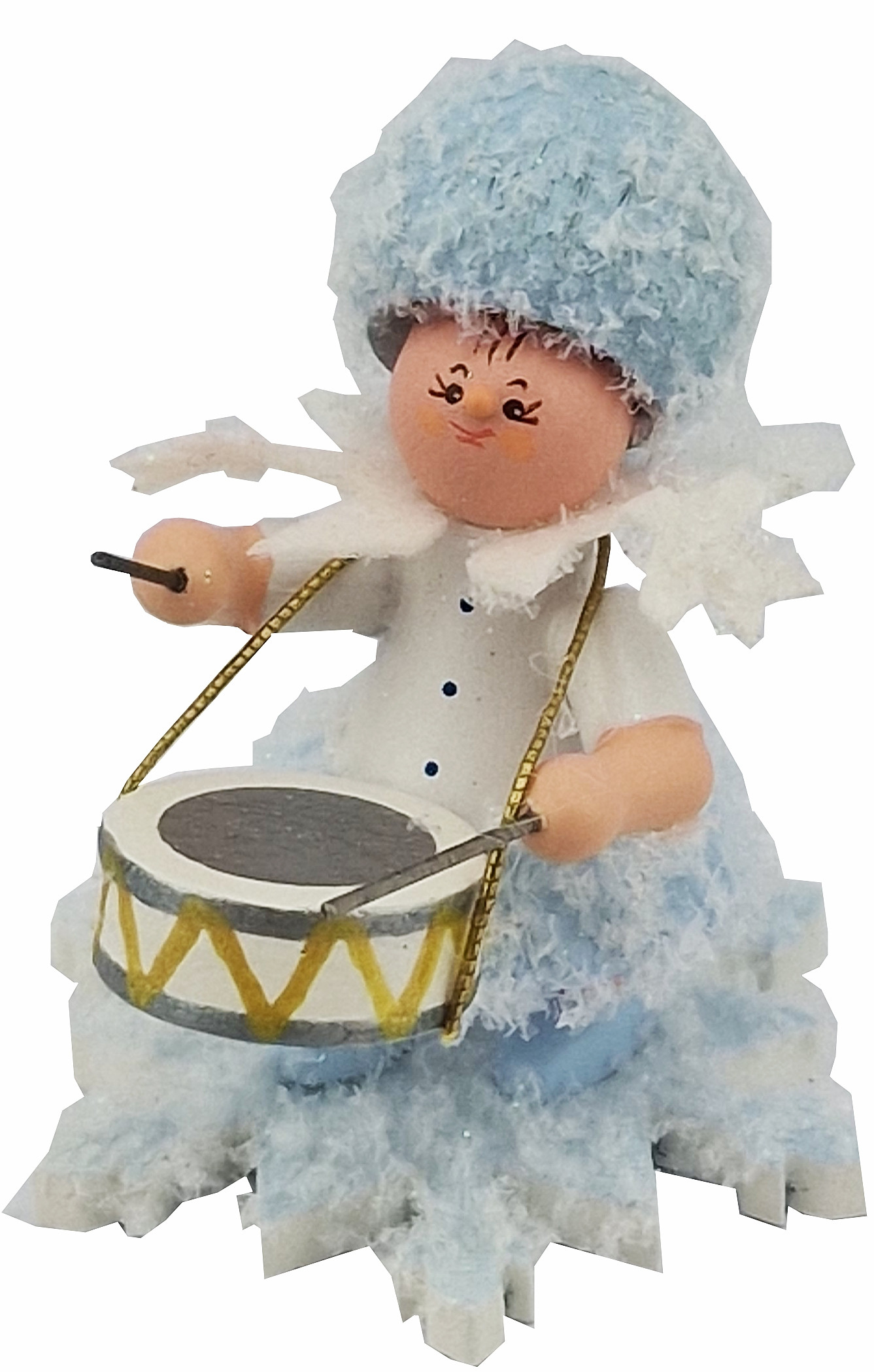 Drechslerei Kuhnert Schneeflöckchen mit Trommel
