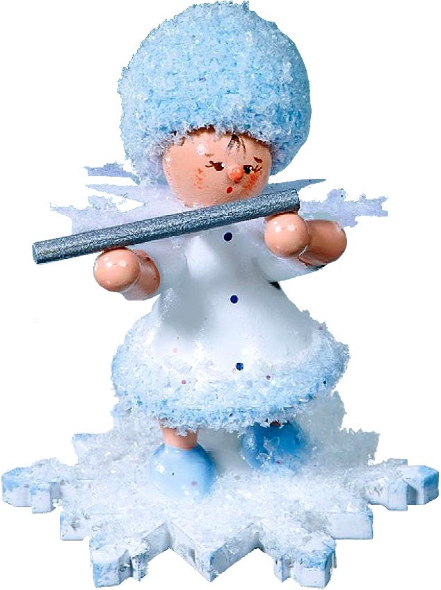 Drechslerei Kuhnert Schneeflöckchen mit Querflöte